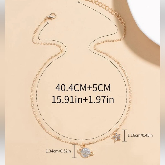 🪐Gold or Silver Planet Charm Necklace🪐 - Picture 8 of 10